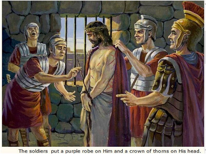 Jesus Christ with Soldiers — Red