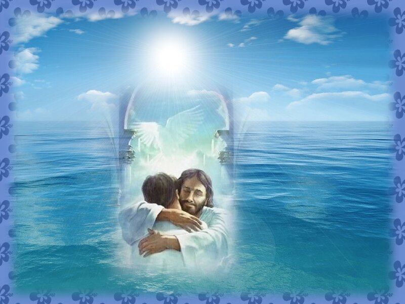 Jesus Embracing a Person
