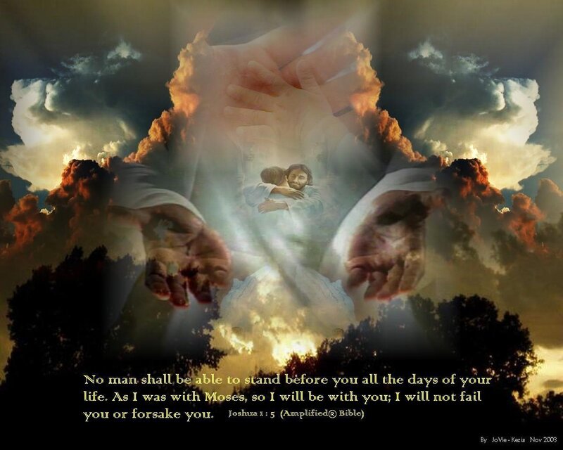 Jesus Embracing a Person — White