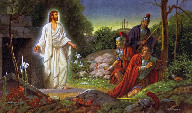 Jesus Emerging from Tomb