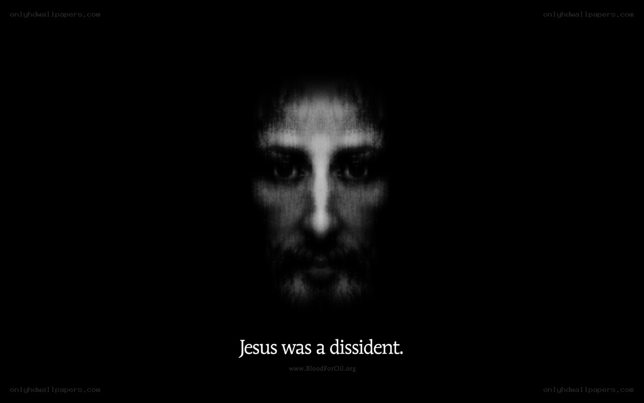 Jesus face with text