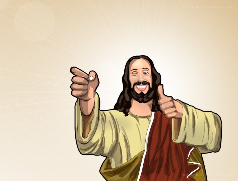 Jesus giving thumbs up