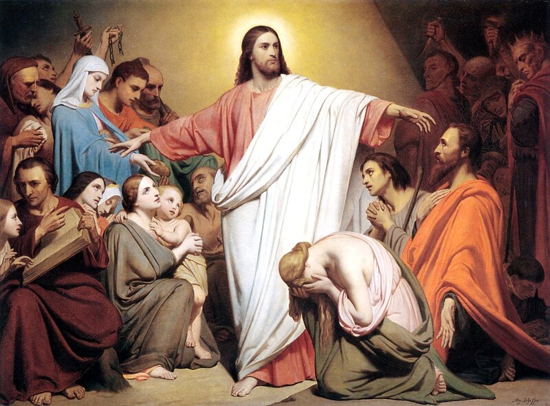 Jesus Healing Woman — White