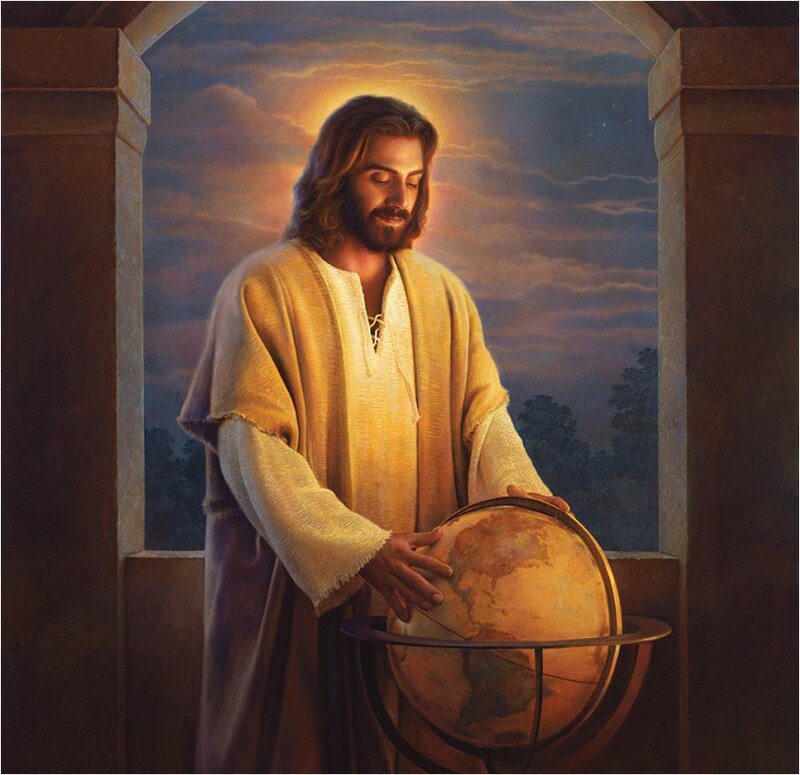 Jesus Holding a Globe