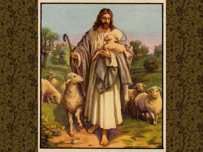 Jesus Holding a Lamb — White
