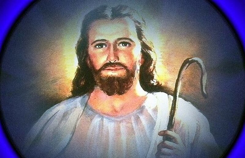 Jesus Holding a Staff