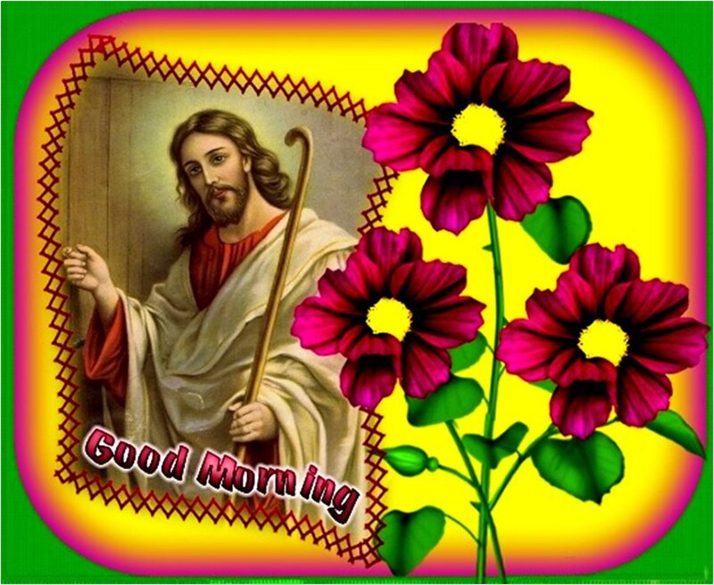Jesus Holding a Staff — Yellow