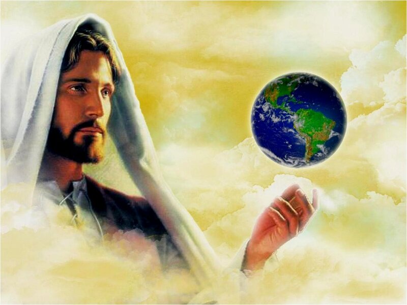 Jesus Holding Earth — Yellow