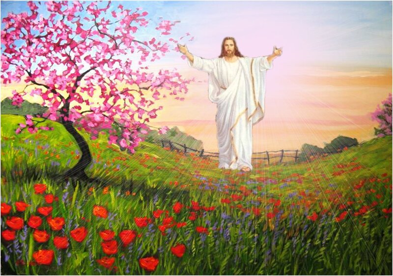 Jesus in a Field — Green
