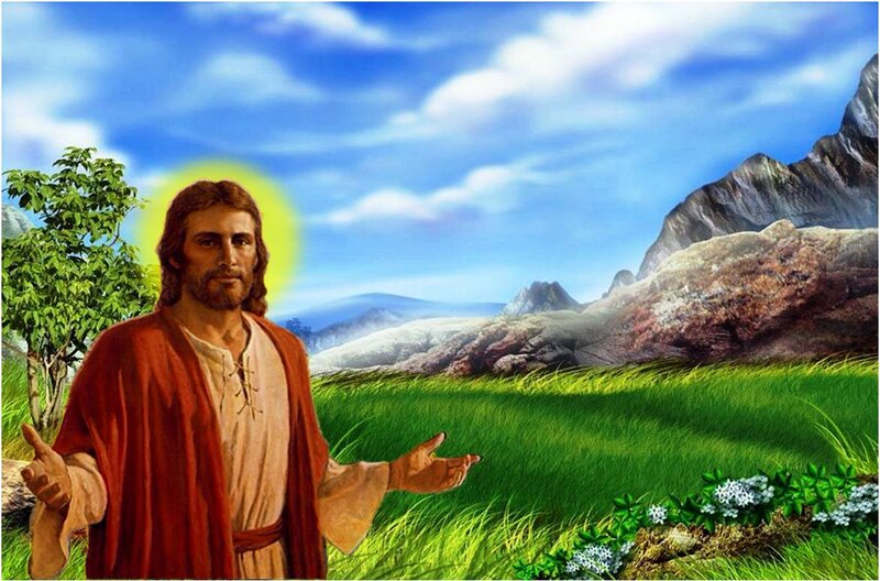 Jesus in a Landscape — Green