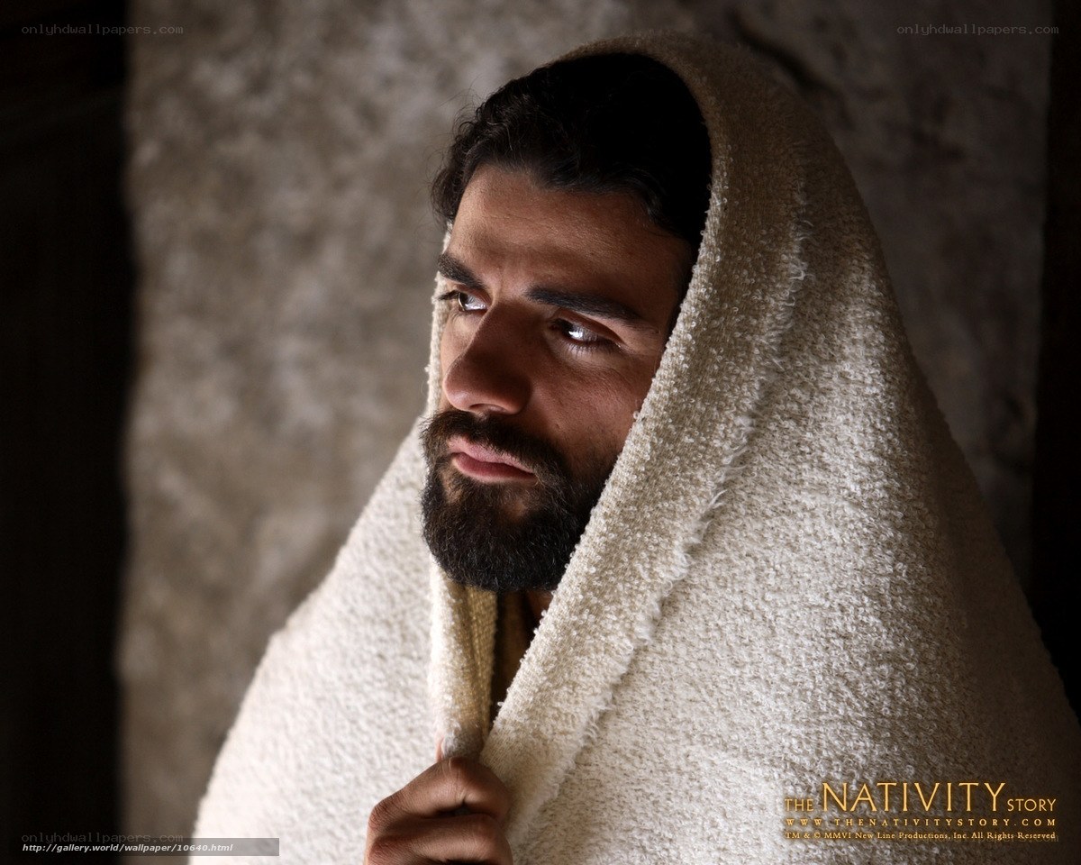 Jesus in a white cloak