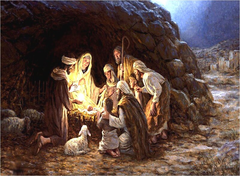 Jesus in Manger — Brown