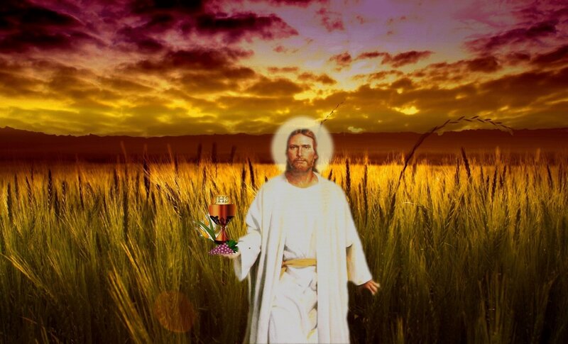 Jesus in Wheat Field — Yellow