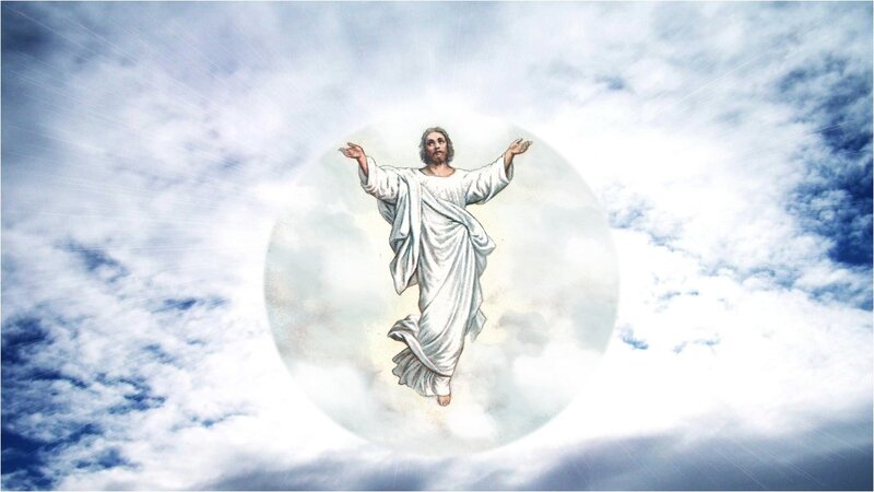Jesus in White Robe — Serene, Illustration