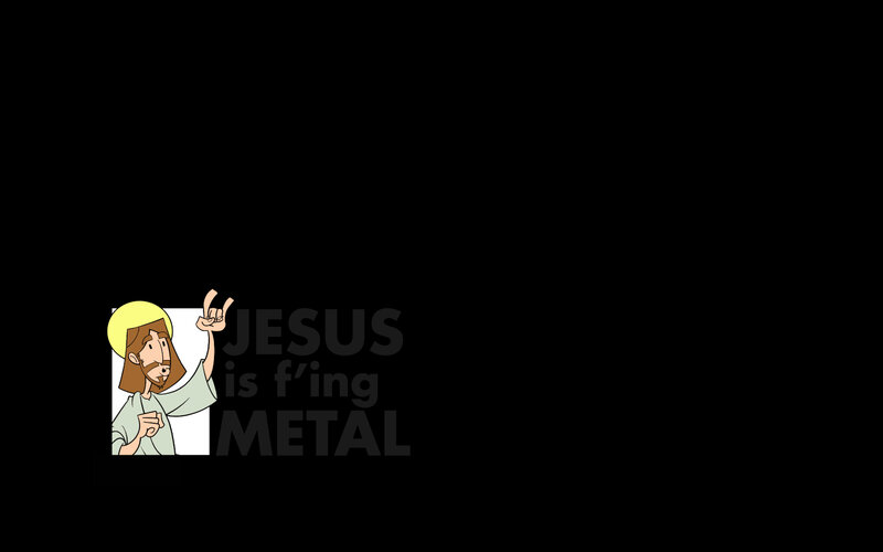 Jesus is metal cartoon