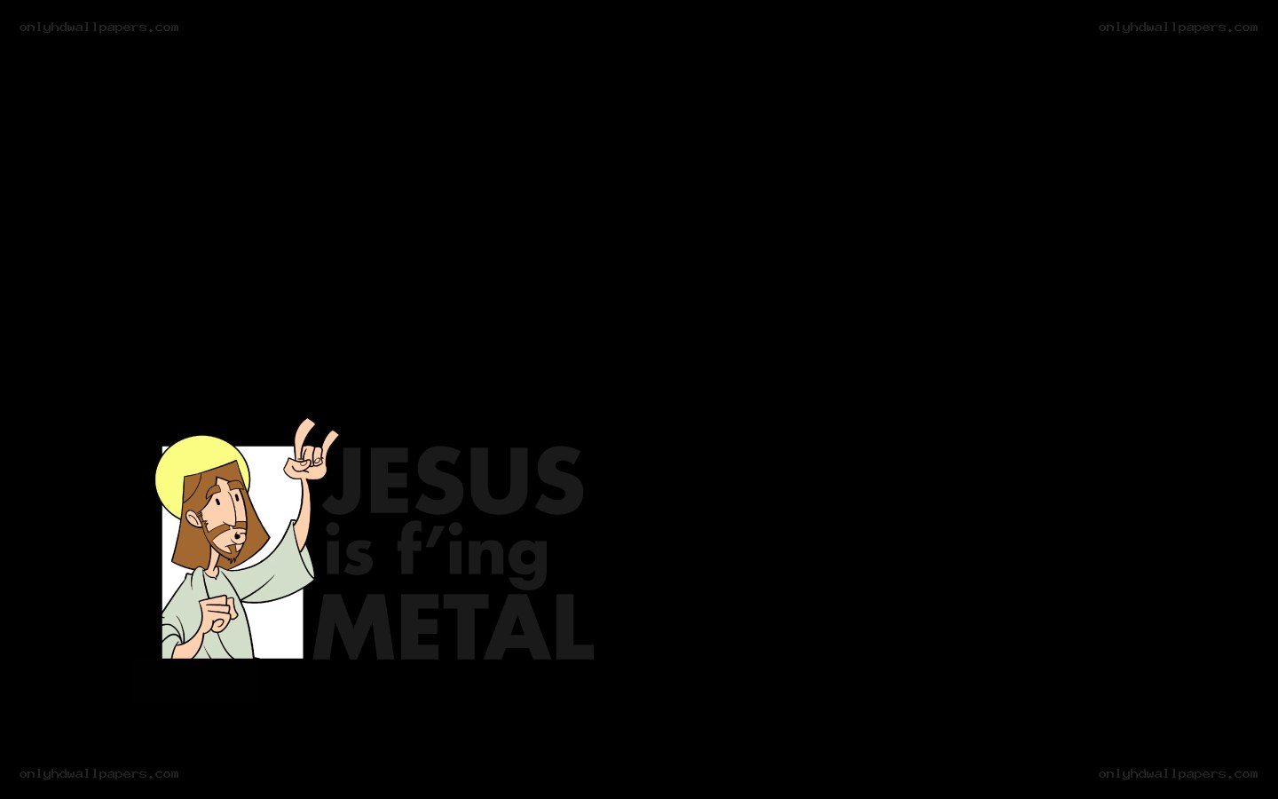 Jesus is metal cartoon