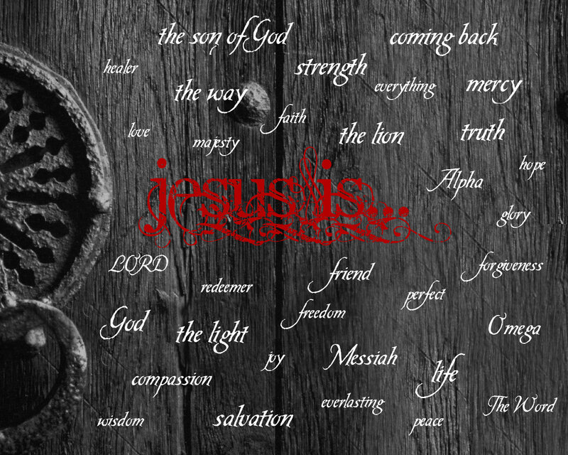 Jesus is... word collage