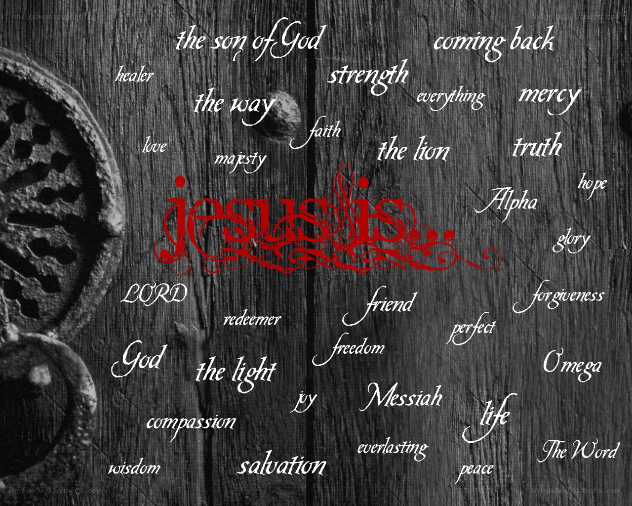 Jesus is... word collage