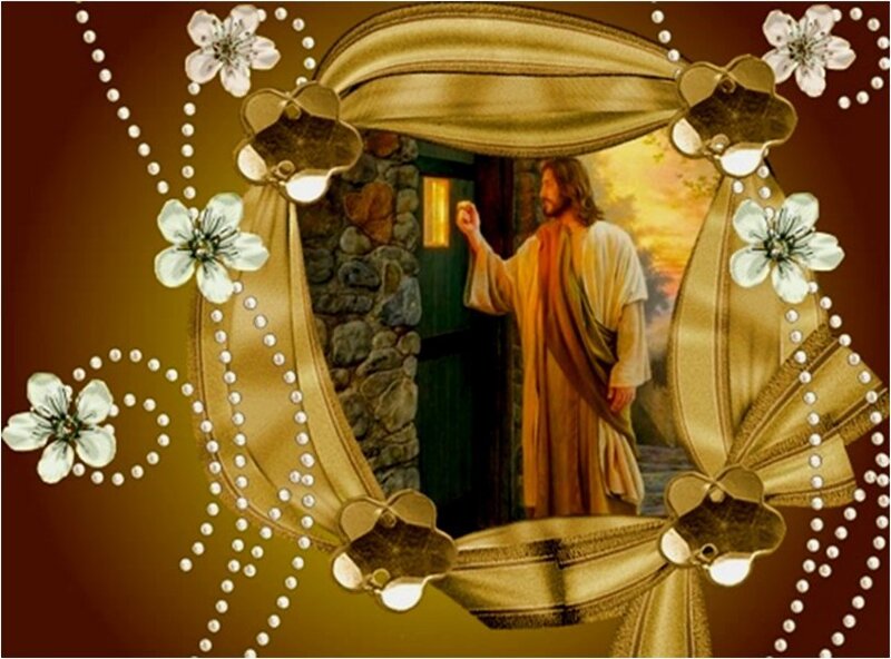 Jesus Knocking on Door — Gold