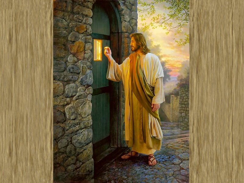 Jesus Knocking on Door — Yellow