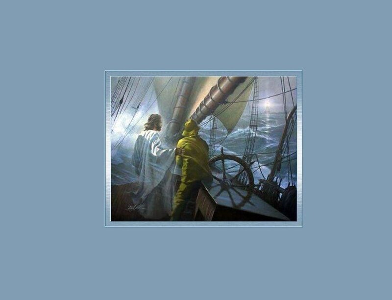 Jesus on a Boat — Blue
