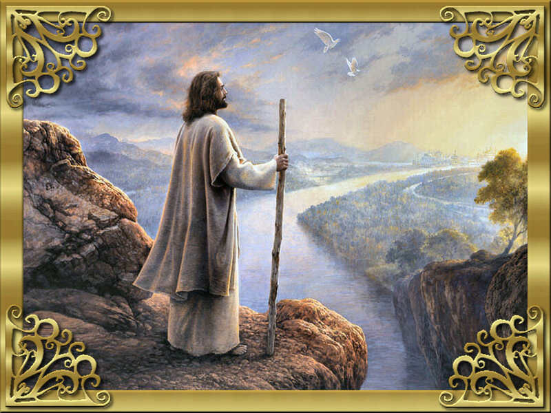 Jesus on a Cliff — Gold