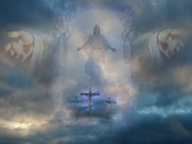 Jesus on a Cross — Blue