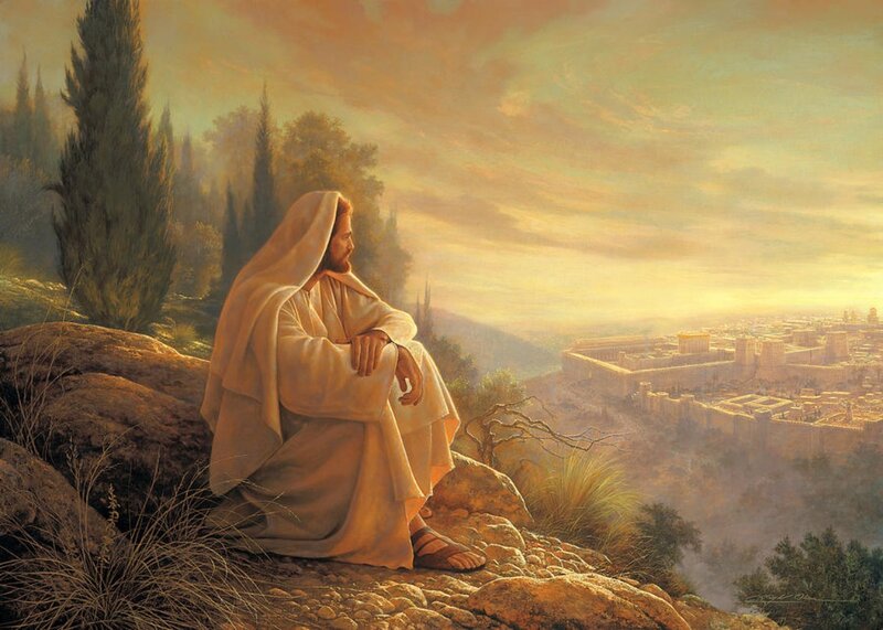 Jesus on a Hillside