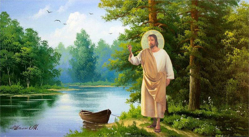 Jesus on Riverbank