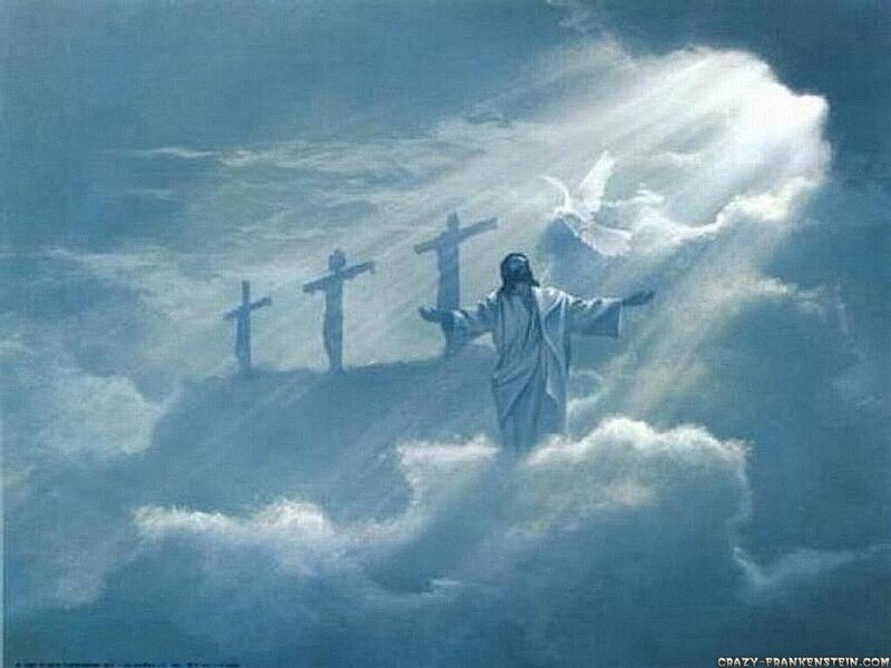 Jesus on the cross with two others