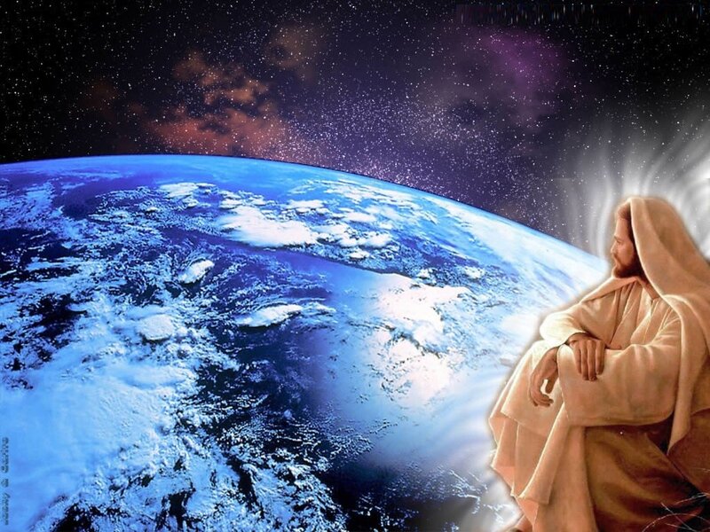 Jesus Overlooking Earth