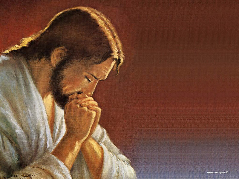 Jesus Praying in Garden — Brown