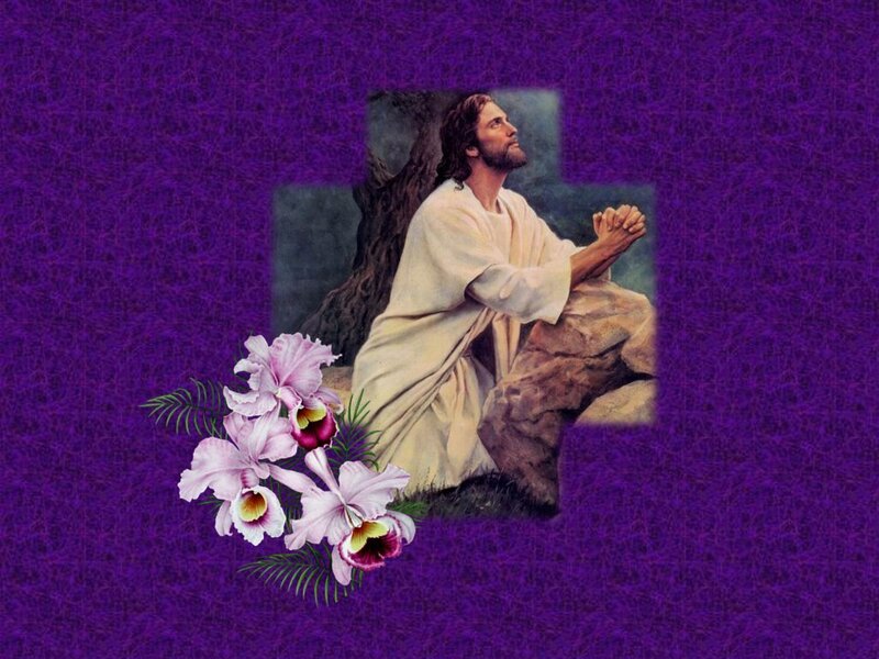 Jesus Praying on a Rock