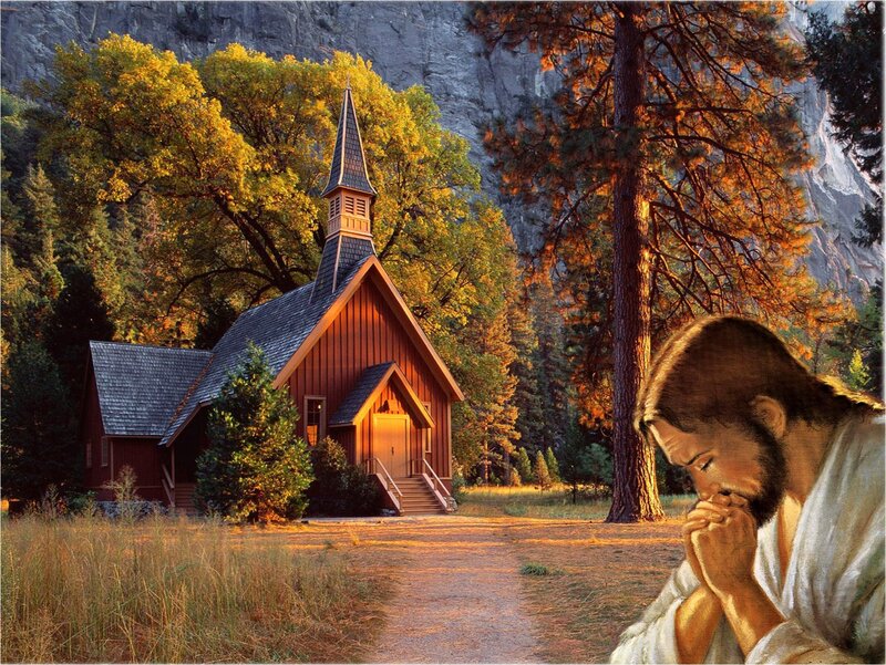 Jesus Praying Outdoors