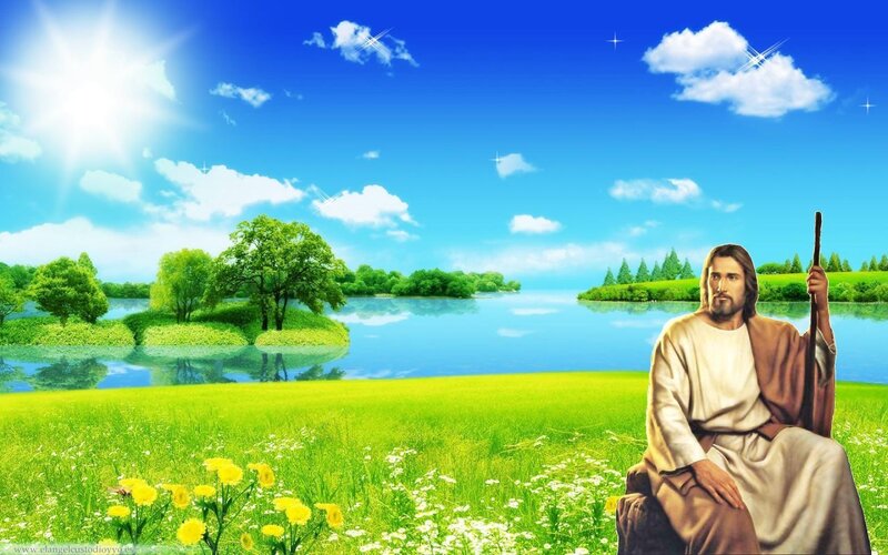Jesus Sitting in Field