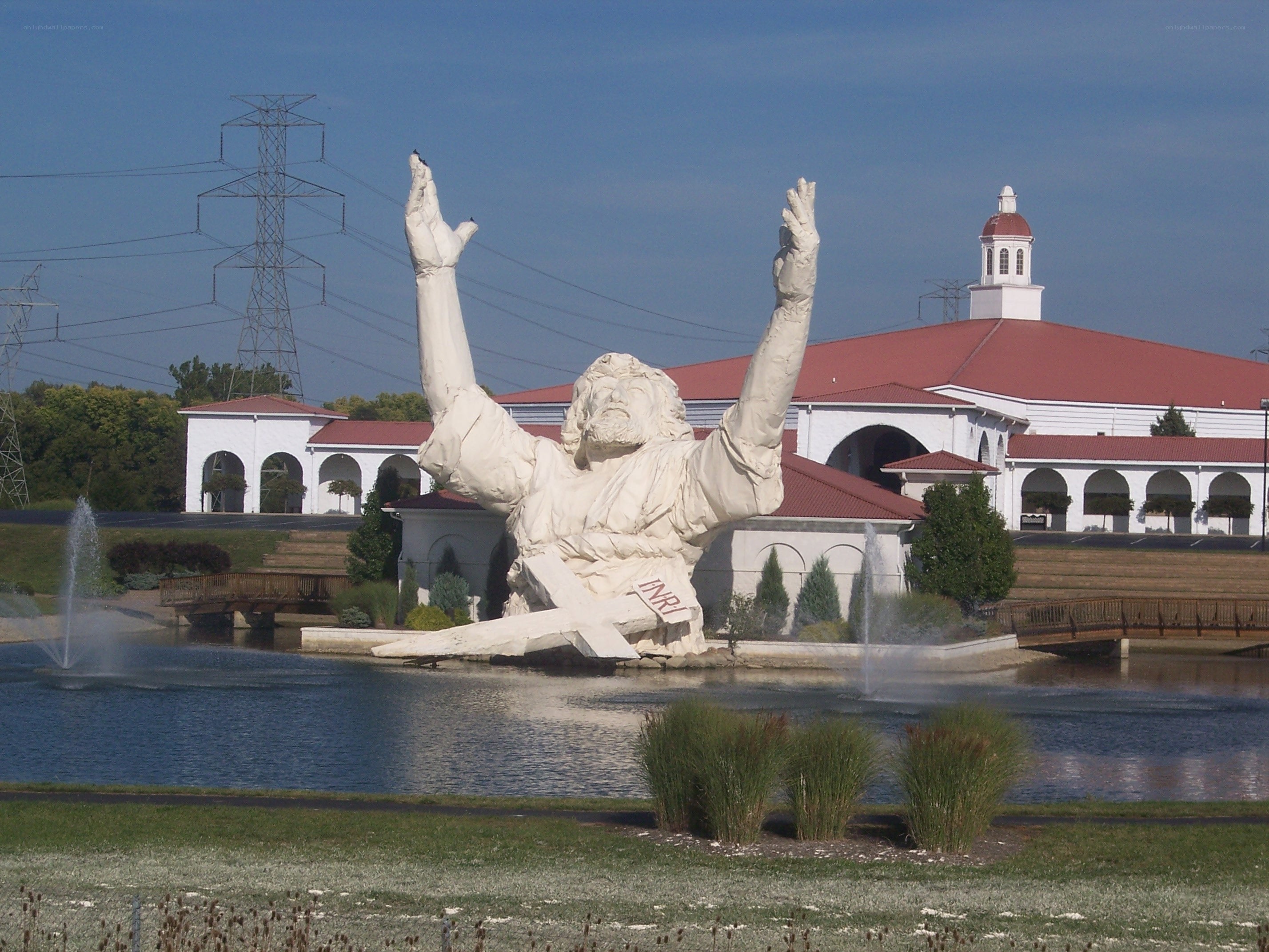 Jesus statue at a religious complex