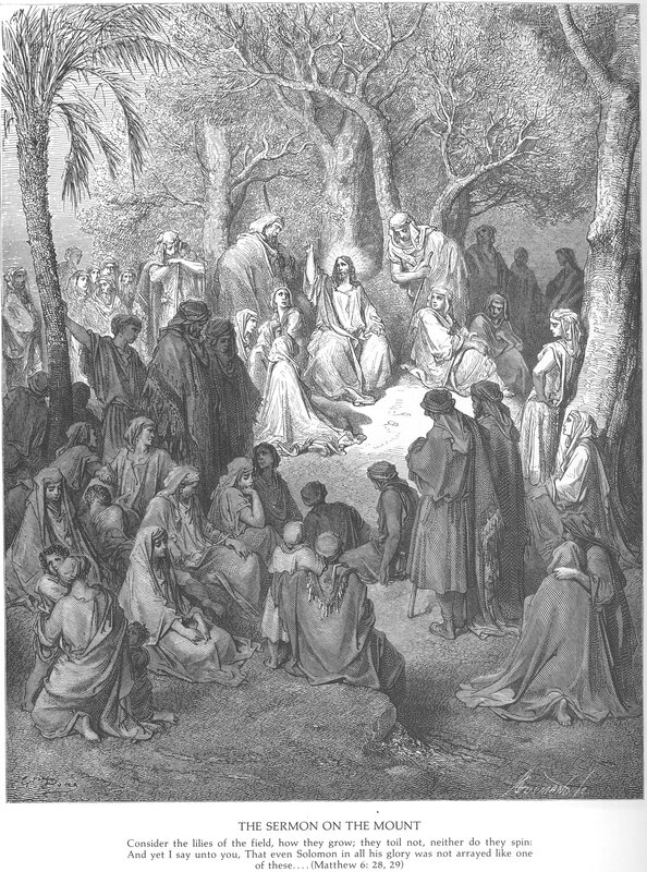 Jesus Teaching a Crowd — Black