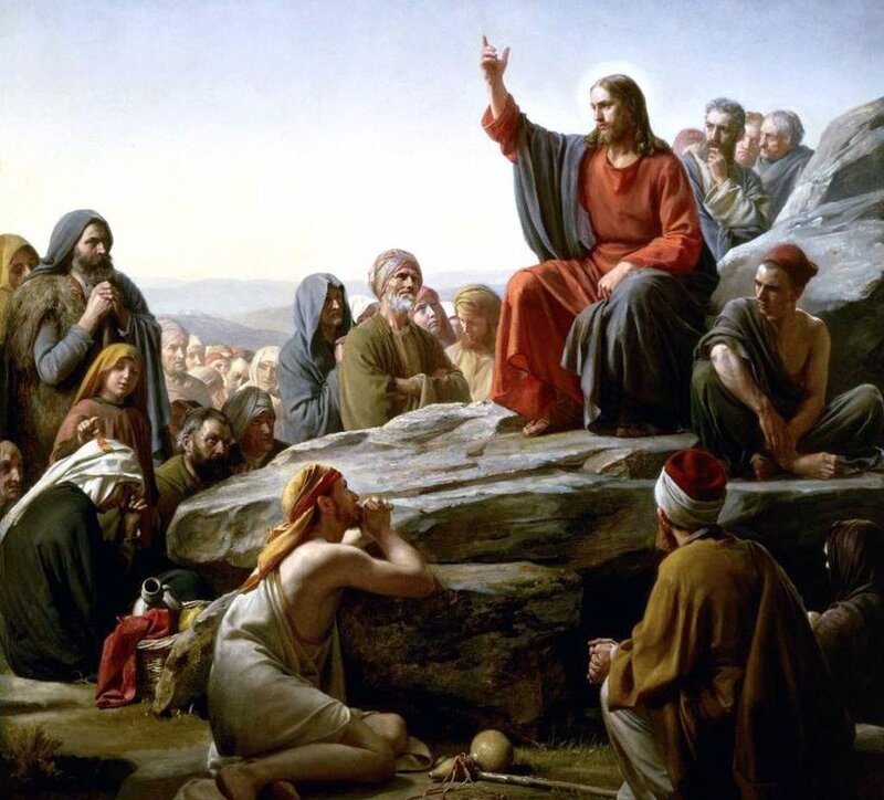 Jesus Teaching Disciples — Red