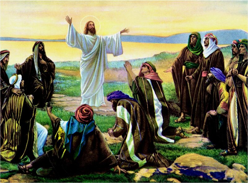 Jesus Teaching Disciples — White