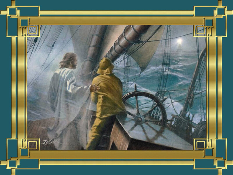 Jesus Walking on a Ship