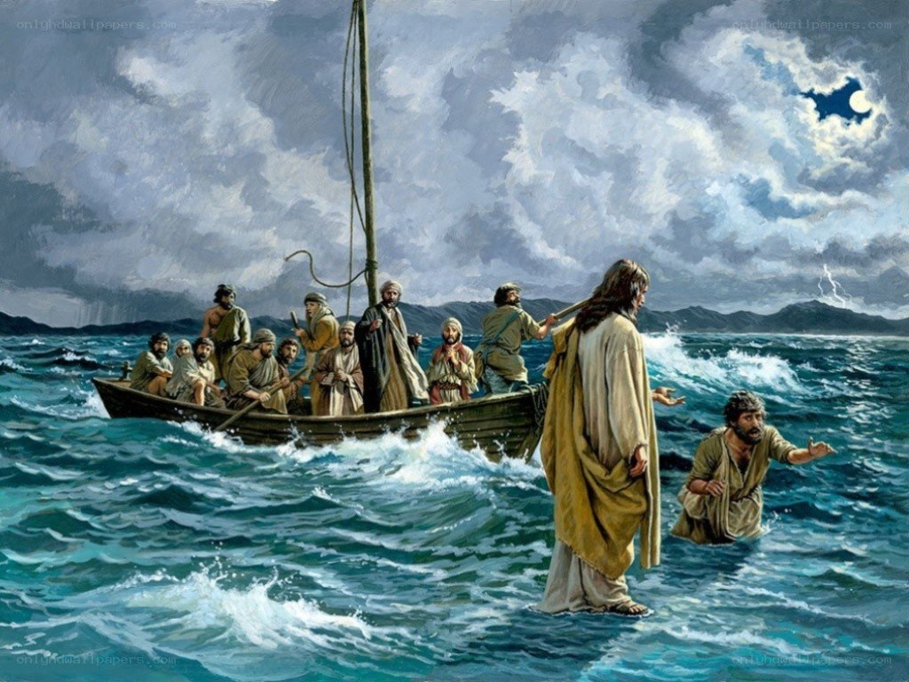 Jesus walking on water
