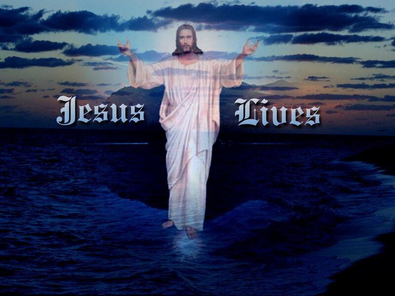 Jesus Walking on Water — Blue, Dramatic, Sunset