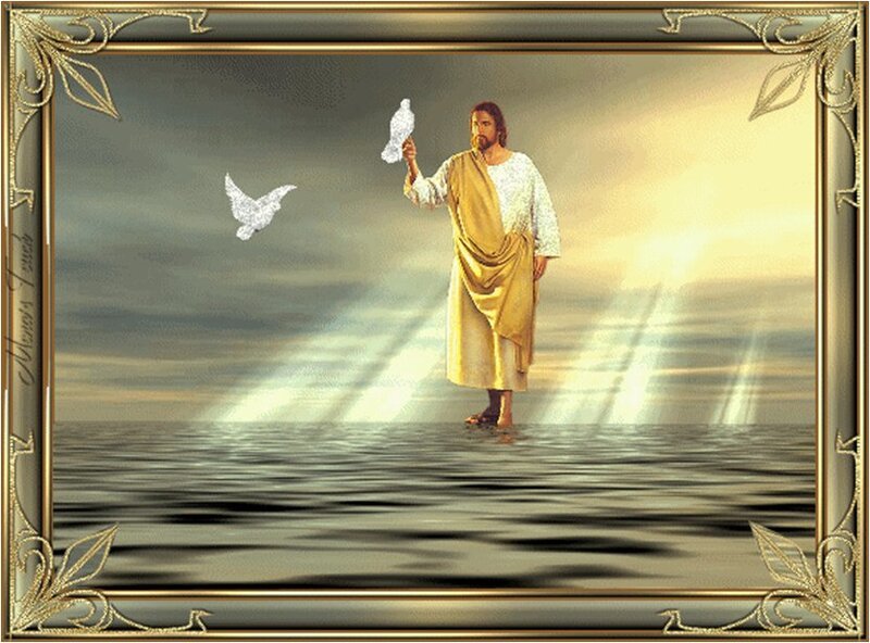 Jesus Walking on Water — Gold