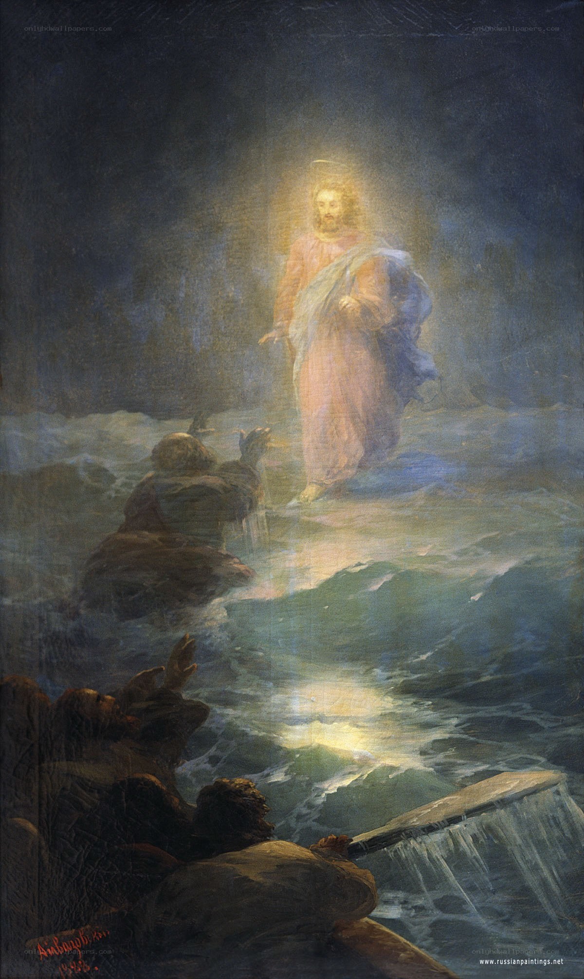 Jesus walking on water