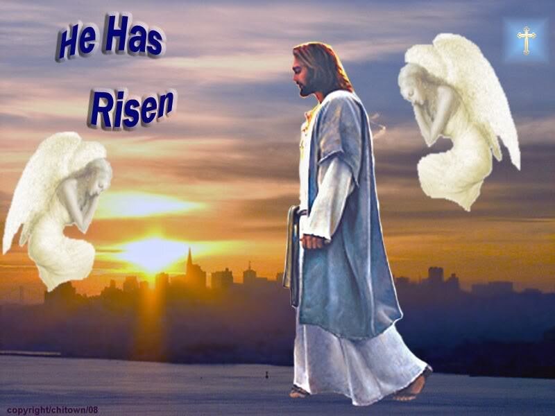 Jesus Walking with Angels