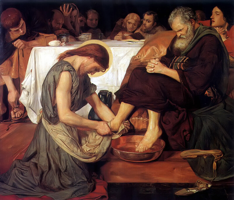 Jesus Washing Disciple's Feet