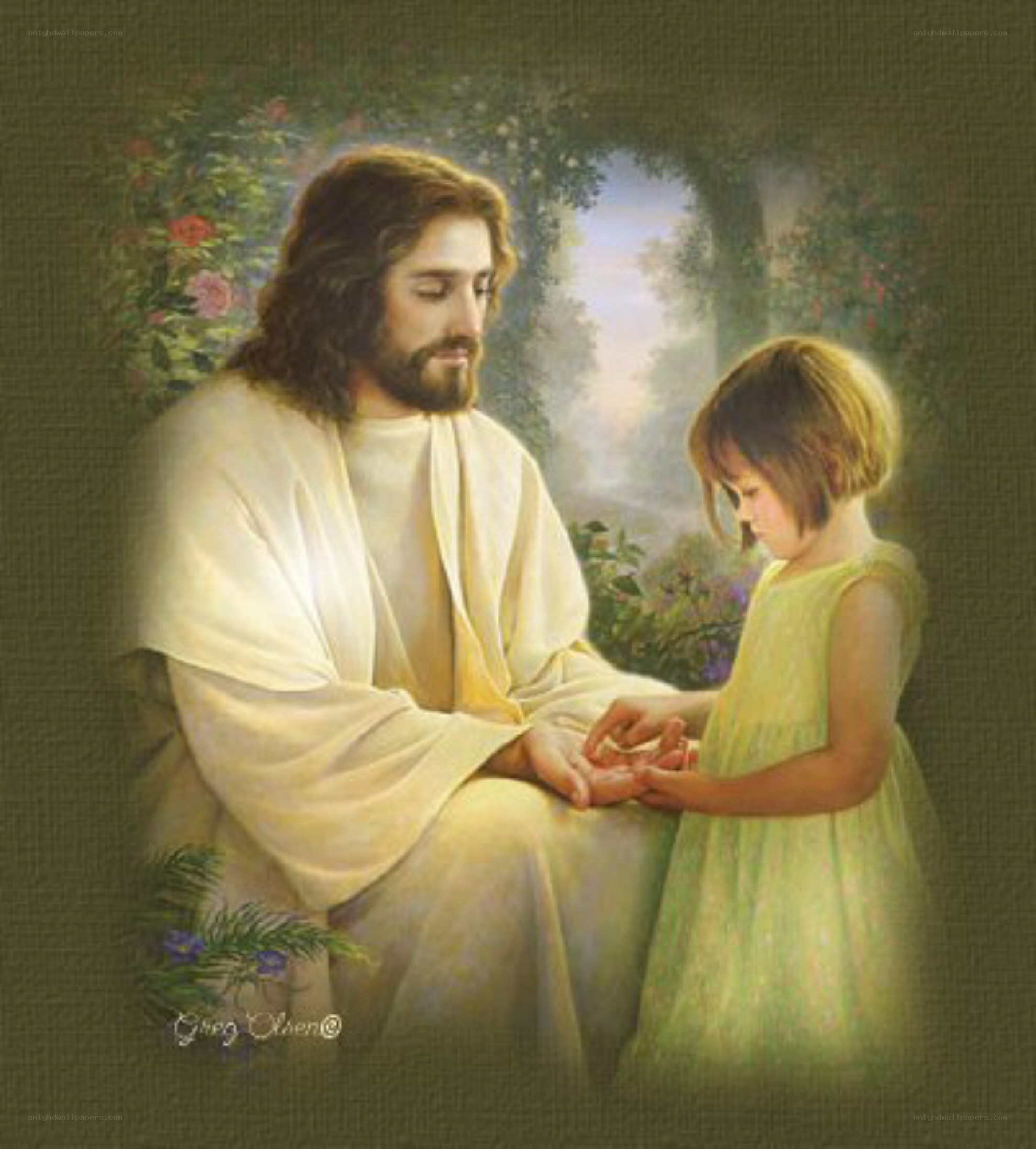 Jesus with a child