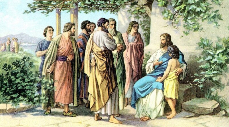 Jesus with Child and Disciples