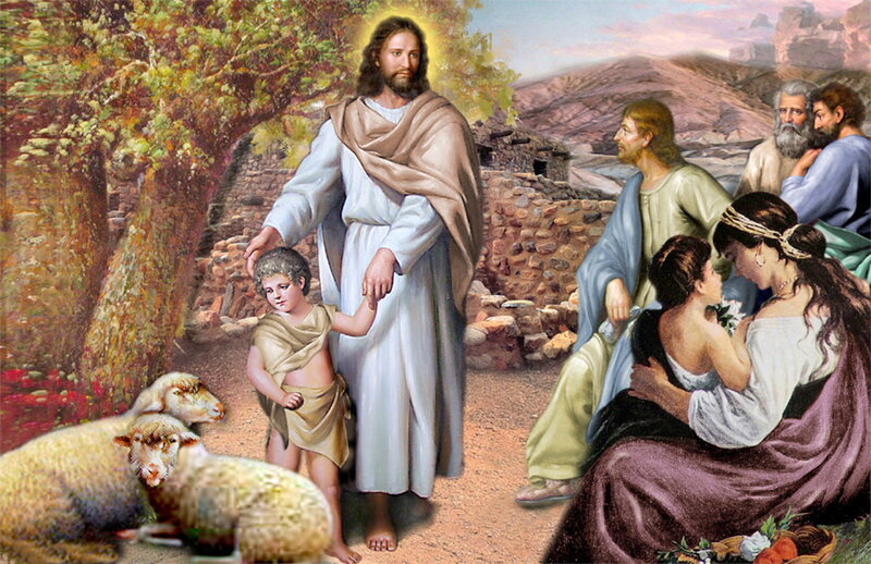 Jesus with Child and Sheep