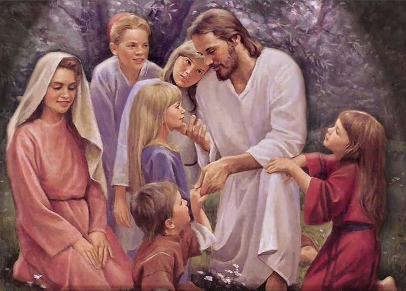 Jesus with Children — White, Serene